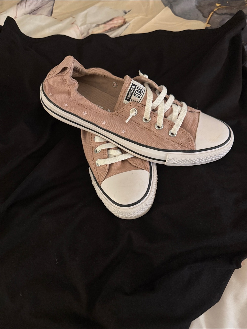 Converse slip on Shoes. Great condition. Light brown with pink emblemsz